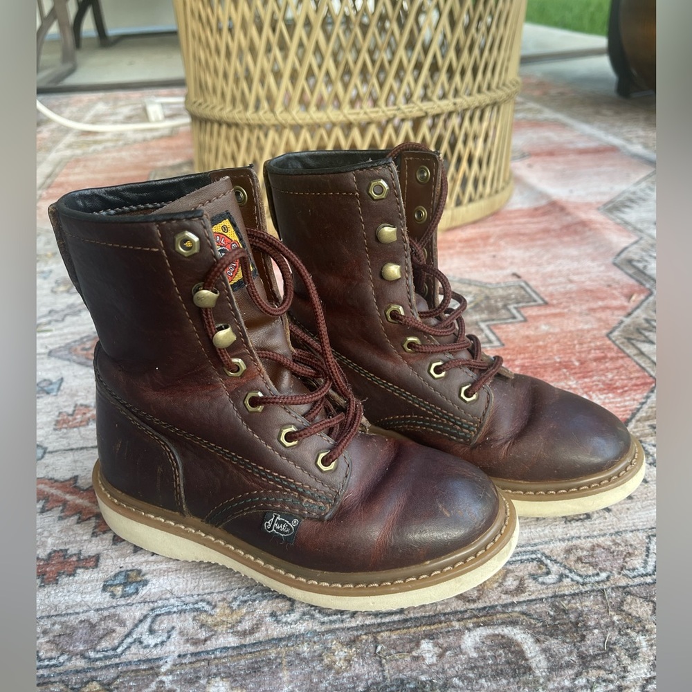 CHILDREN'S JUSTIN LACE UP BOOTS  11.5D
